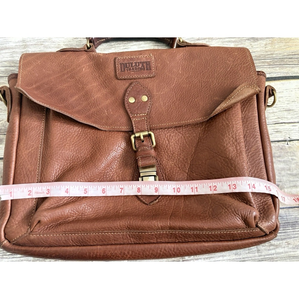 Duluth Lifetime Leather All-Business Briefcase Brown Leather - Picture 12 of 13